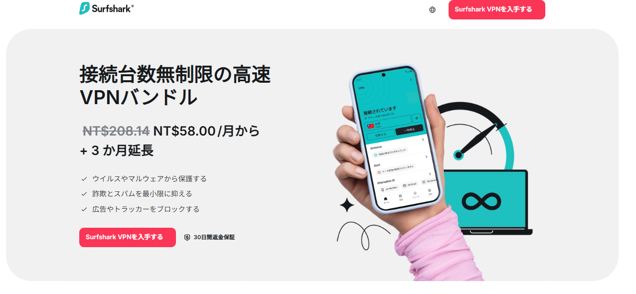 Surfshark 速度テスト結果