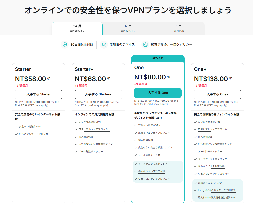 Surfshark 2年オファー